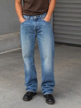 Levis 505 Jeans 34x34 Distress Straight Leg Faded Grunge Workwear Denim Vintage
